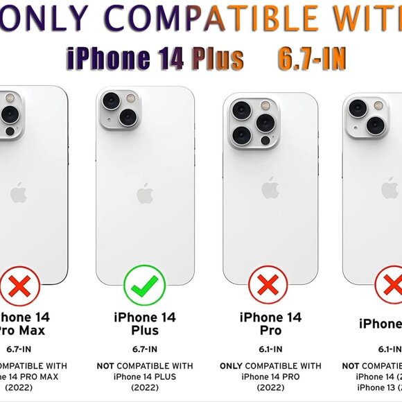 Soft Phone Case Compatible with iPhone 14 Plus Shockproof Protective Phone Cover - Picture 3 of 5